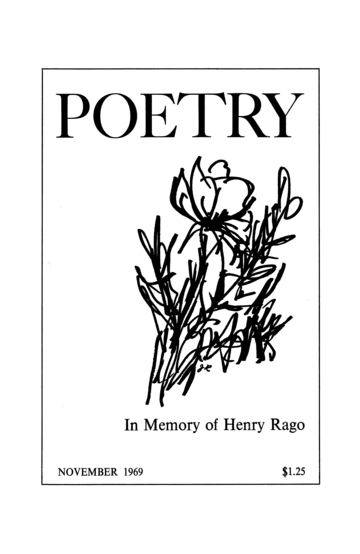 November 1969 Poetry Magazine cover