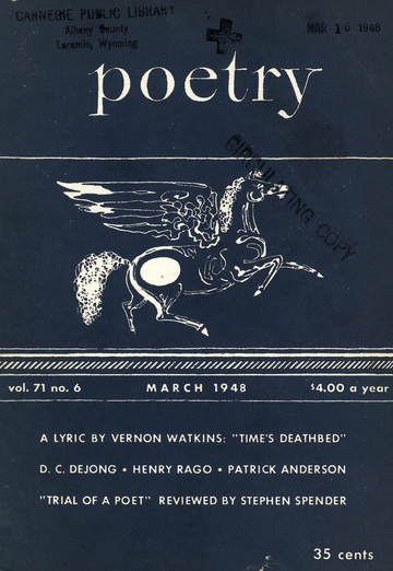 March 1948 Poetry Magazine cover