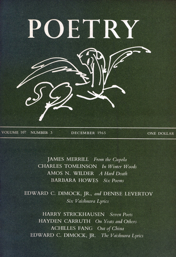 December 1965 Poetry Magazine cover