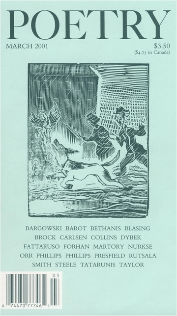 March 2001 Poetry Magazine cover