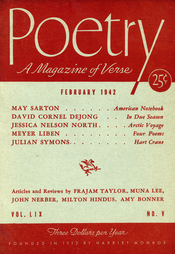 February 1942 Poetry Magazine cover