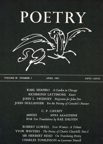 April 1961 Poetry Magazine cover