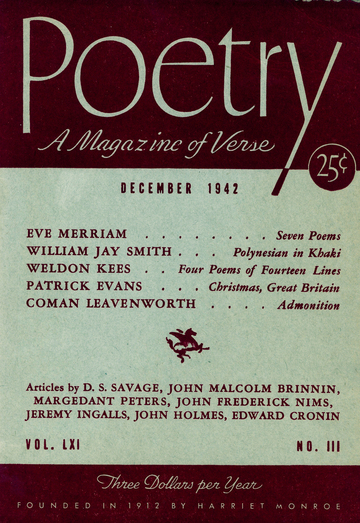 December 1942 Poetry Magazine cover