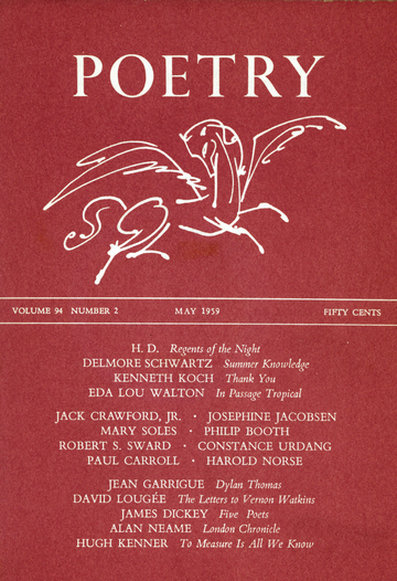 May 1959 Poetry Magazine cover