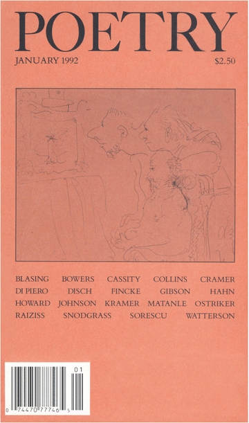 January 1992 Poetry Magazine cover