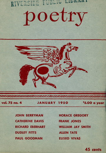 January 1950 Poetry Magazine cover