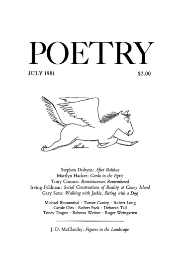 July 1981 Poetry Magazine cover