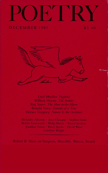 December 1981 Poetry Magazine cover