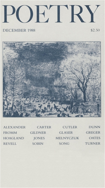 December 1988 Poetry Magazine cover