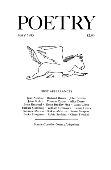 May 1983 Poetry Magazine cover