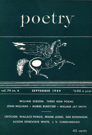September 1949 Poetry Magazine cover