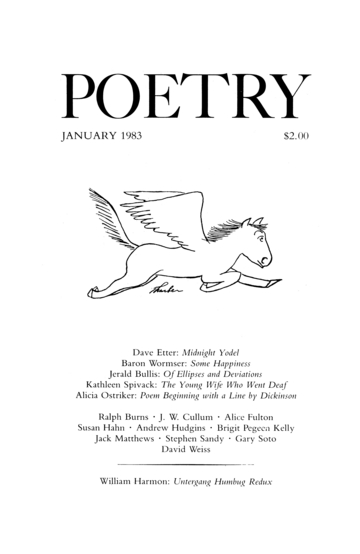 January 1983 Poetry Magazine cover
