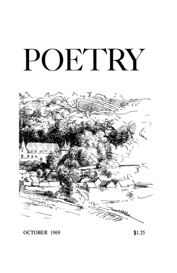 October 1969 Poetry Magazine cover