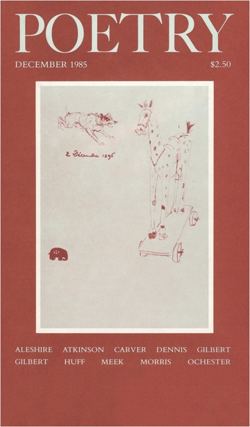 December 1985 Poetry Magazine cover
