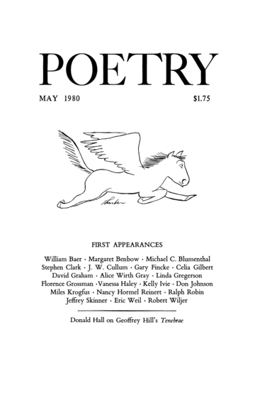 May 1980 Poetry Magazine cover