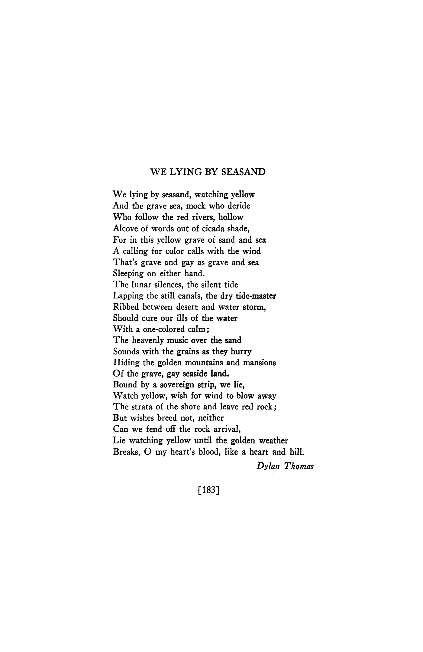 From the Archive: Dylan Thomas by The Editors | Poetry Foundation