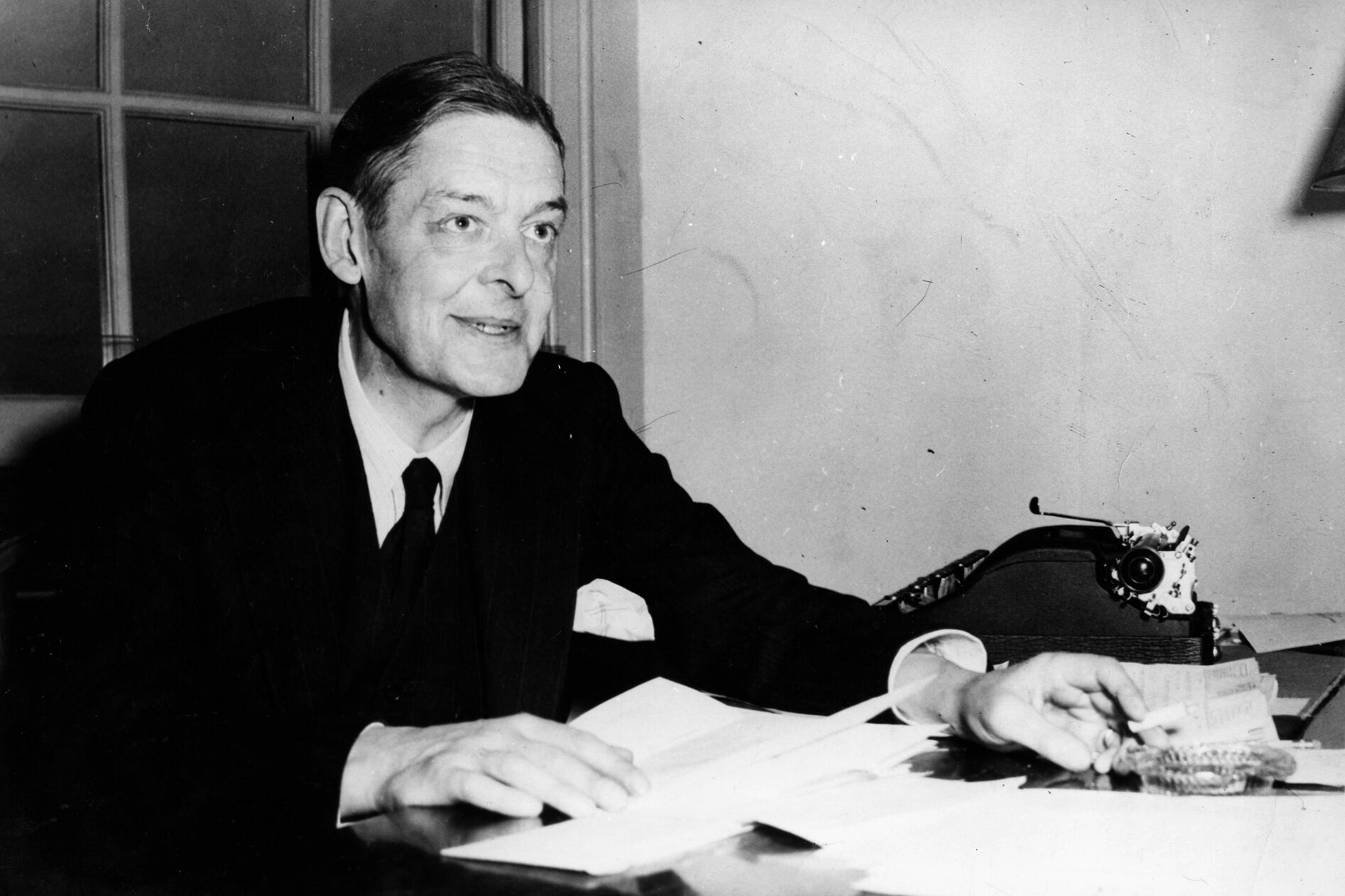 Black and white image of T.S. Eliot.