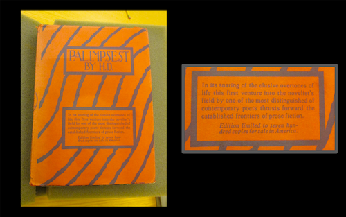 H.D., Palimpsest, cover