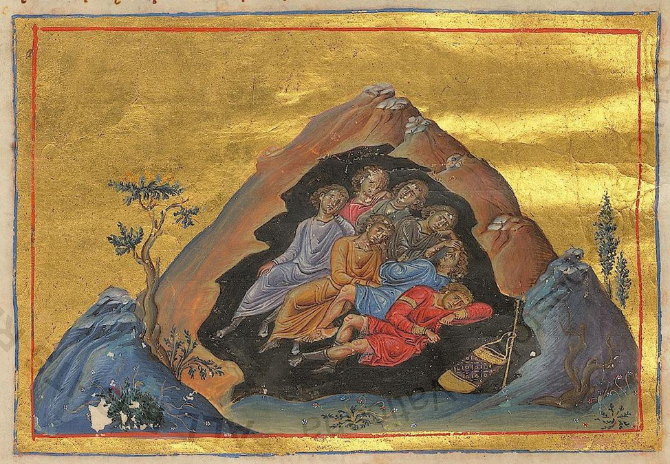 Illuminated manuscript of the seven sleepers.