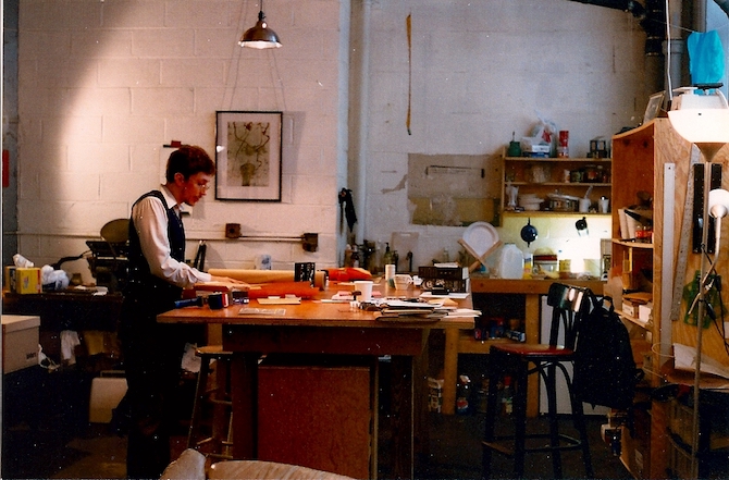 Matvei Yankelevich at a desk circa 2003