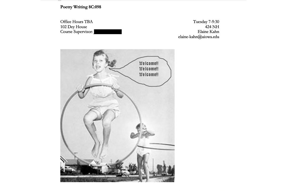 Poetry Field School by Elaine Kahn | Poetry Foundation